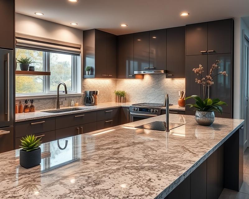 Jak urządzić elegancką kuchnię z blatem granitowym: trendy i inspiracje