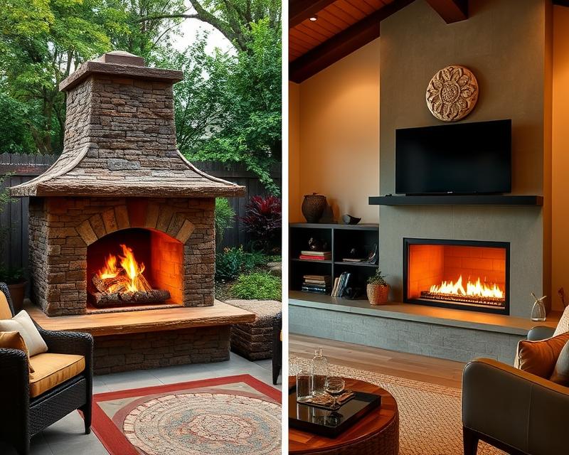 Jak zaprojektować i wybrać lokalizację kominka na zewnątrz i w domu